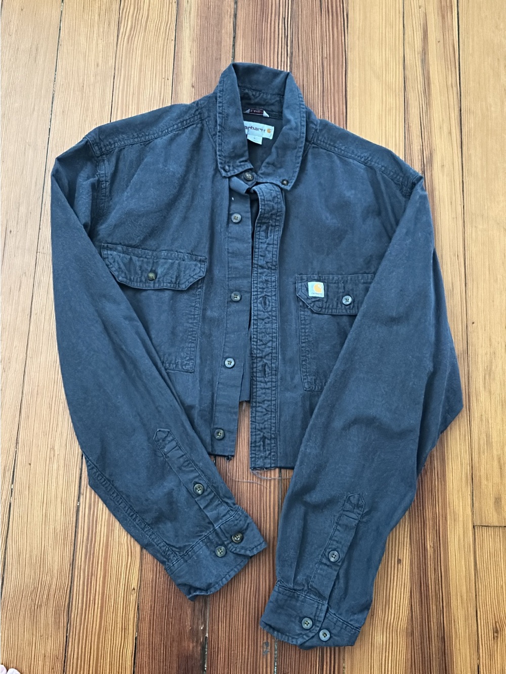 Carhartt Slate Gray Button-Front Work Shirt Jacket (SEE DESCRIPTION)